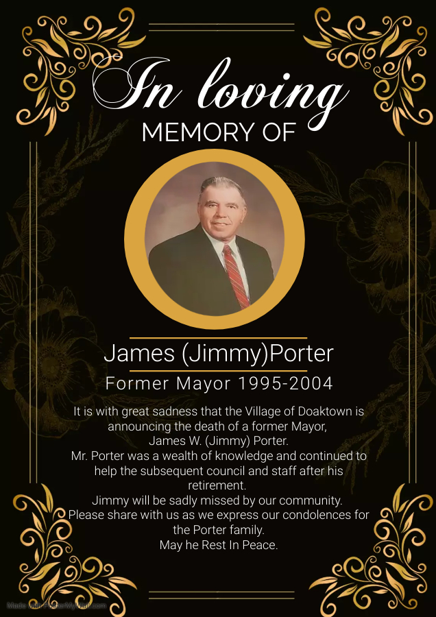 In Loving Memory of James (Jimmy) Porter